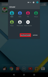 Stiskněte tlačítko Další nastavení