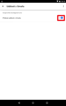 Přidávat události z Gmailu