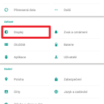 Sekce Displej