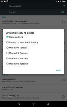 Omezení procesů na pozadí