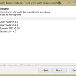 APK Batch Installer – nastaveni 2