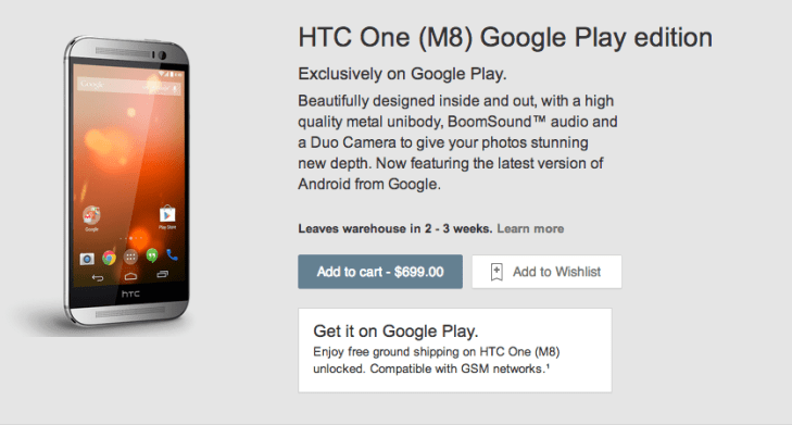 HTC One M8 GPE