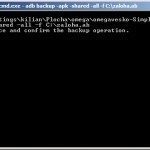 Záloha pomocí příkazového řádku a příkazu adb backup