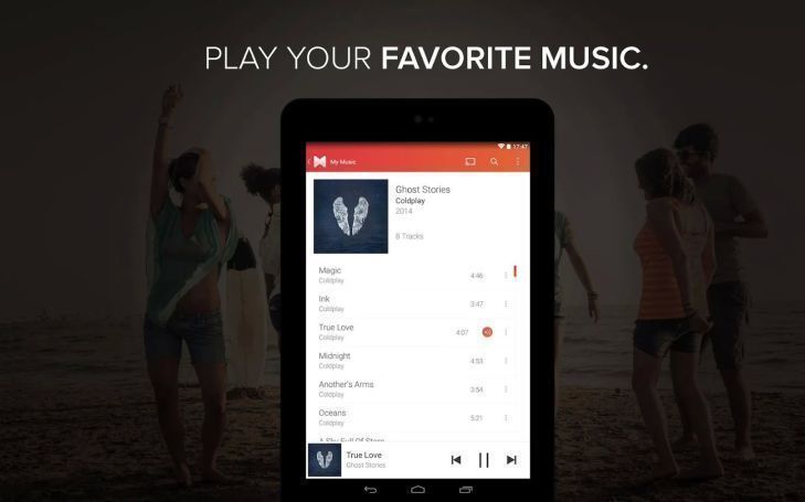 MusiXmatch je v první řadě hudební přehrávač