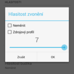 Hlasitost zvonění