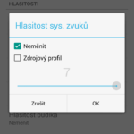 Hlasitost systémových zvuků