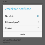 Změnit tón notifikace