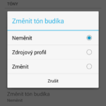 Změnit tón budíku