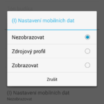 Nastavení mobilních dat