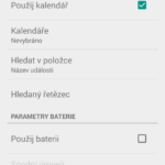Parametry kalendáře