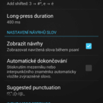 Chování kláves při dlouhém stisku