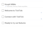 TickTick – seznam připomínek