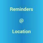Reminders @ Location – úvodní obrazovka
