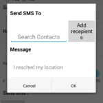Location Reminder – odeslání SMS