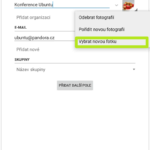 Zvolte Vybrat fotku