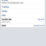 Možnosti nastavení aplikace Facebook Lite