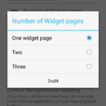 Počet ploch s widgety