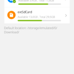 Sekce Default download location