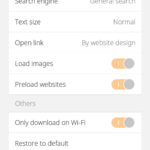 Sekce Advanced settings