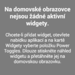 Nastavení widgetů na domovské obrazovce