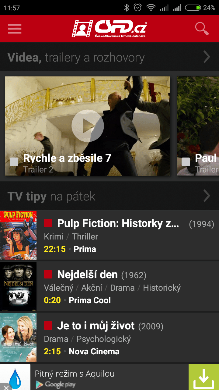 Aplikace CSFD.cz - filmový svět na dlani