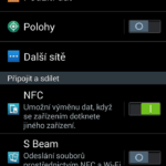 samsung galaxy s3 neo – uživatelské prostředí,nastavení, NFC, S Beam