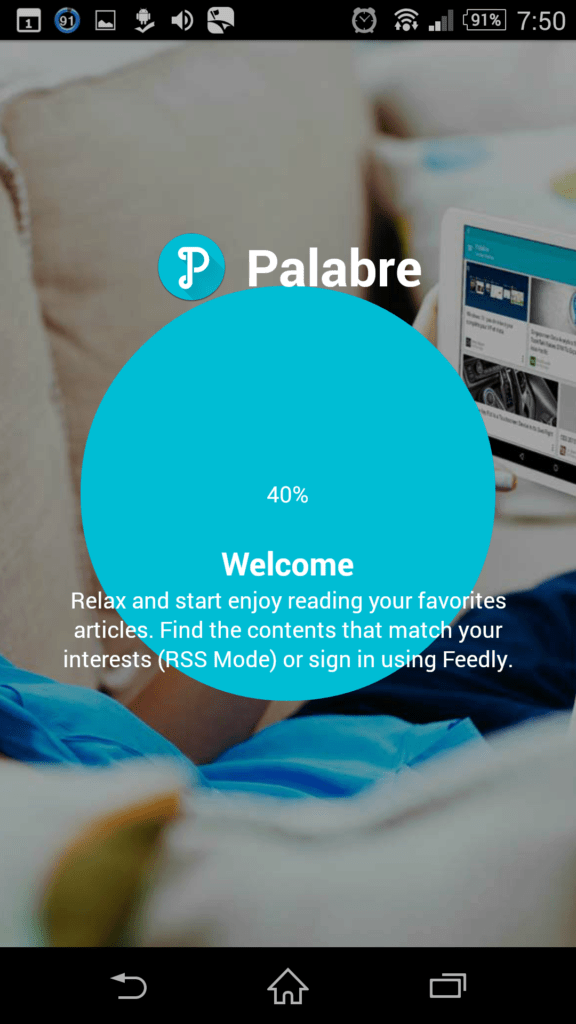 Probíhá synchronizace s Feedly
