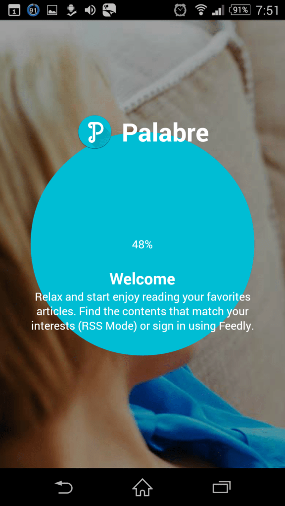 Probíhá synchronizace s Feedly