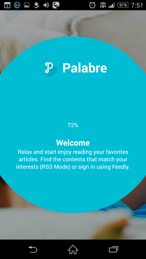 Probíhá synchronizace s Feedly
