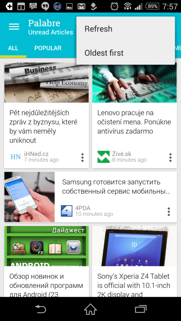 Kontextová nabídka
