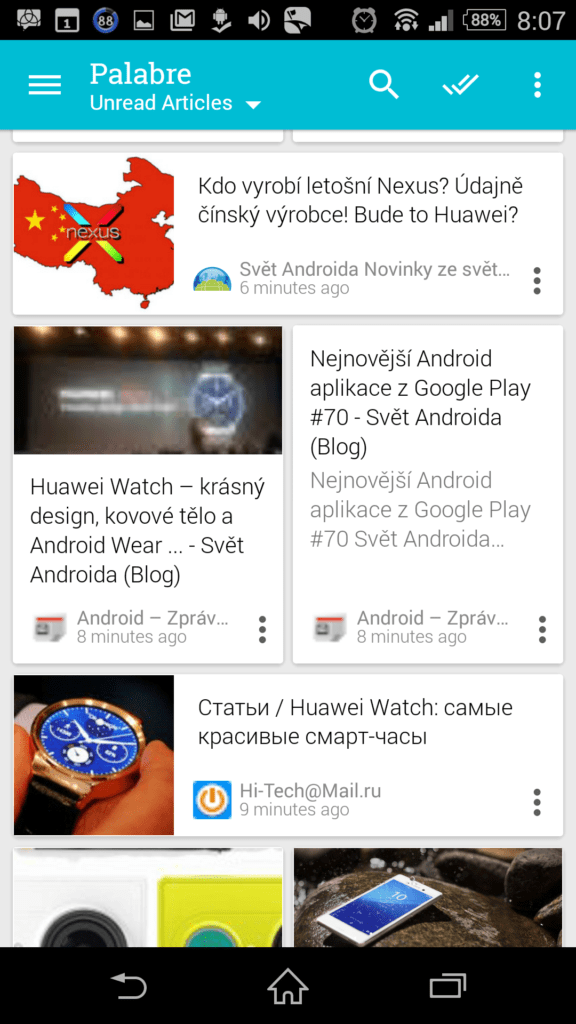 Zobrazení přehledu článků