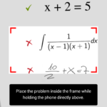 Zamiřte fotoaparátem na matematický příklad