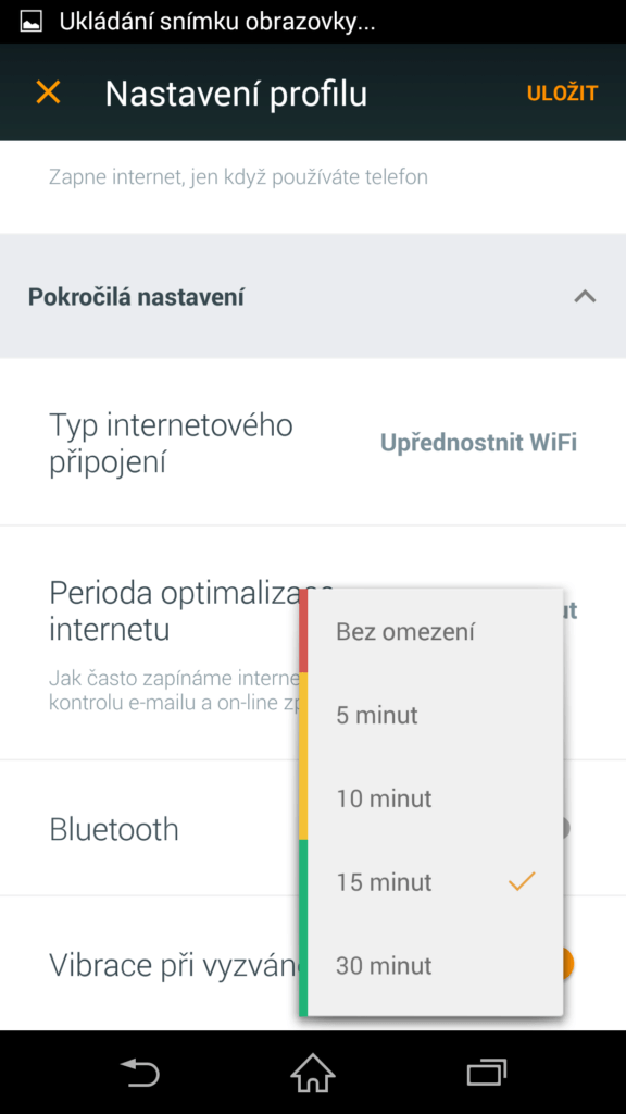 Možnosti profilu vázaného na místo