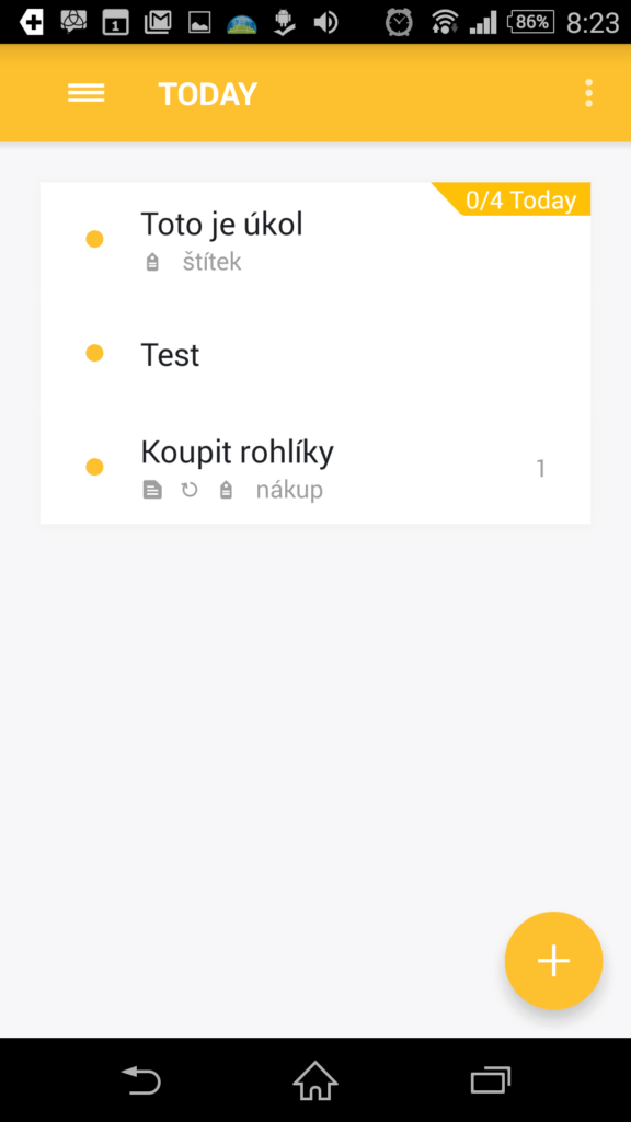 Úkol v seznamu