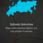 Stahování mapových podkladů do navigace