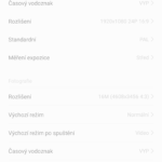 Xiaomi Yi aplikace – nastaveni 1