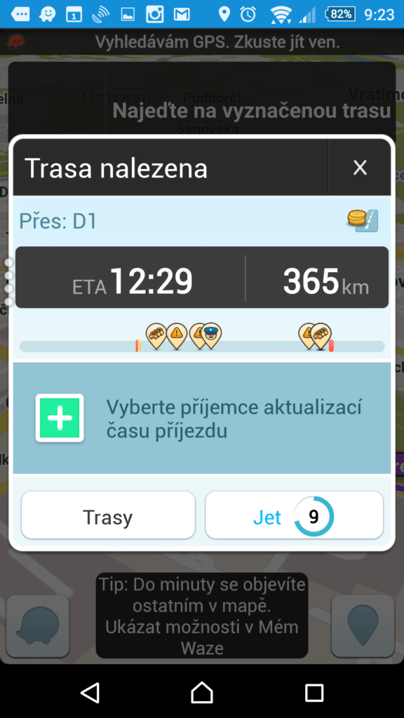 Okamžitá navigace na cíl
