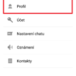 Přejděte do sekce Profil