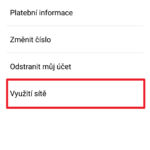 Pokračujte do sekce Využití sítě