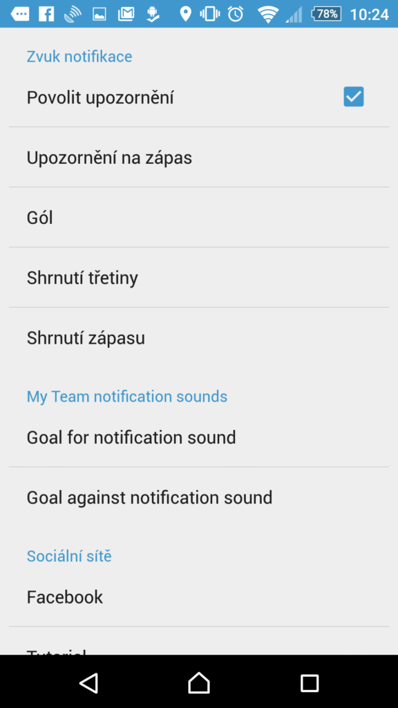 Možnosti nastavení