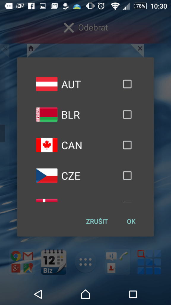 Widgety na domovskou obrazovku