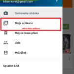 Sekce Moje aplikace