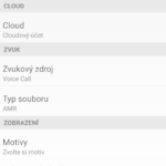 Možnosti nastavení aplikace Automatic Call Recorder