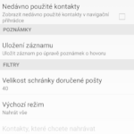 Možnosti nastavení aplikace Automatic Call Recorder