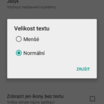 Volba velikosti textu