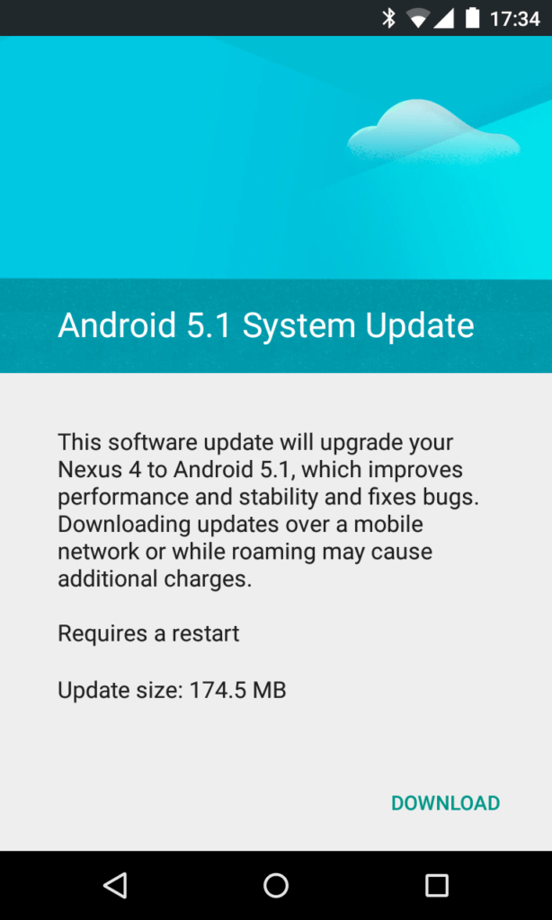 Vychází Android 5.1 (LMY47O) pro Nexus 4