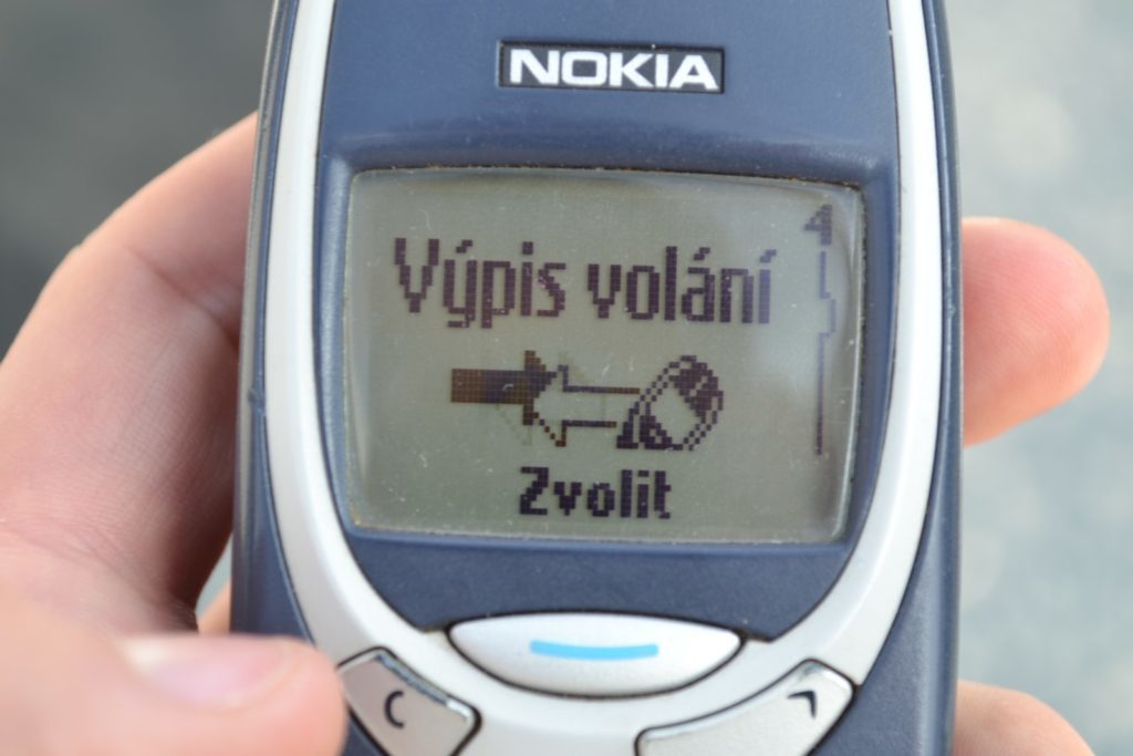 Nokia 3310 výpis volání