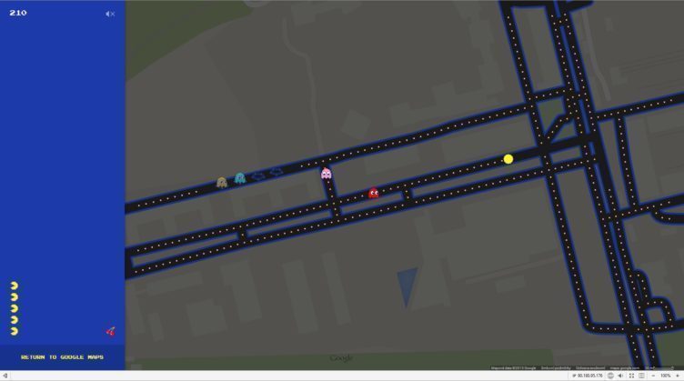 Pac-Man Google Maps