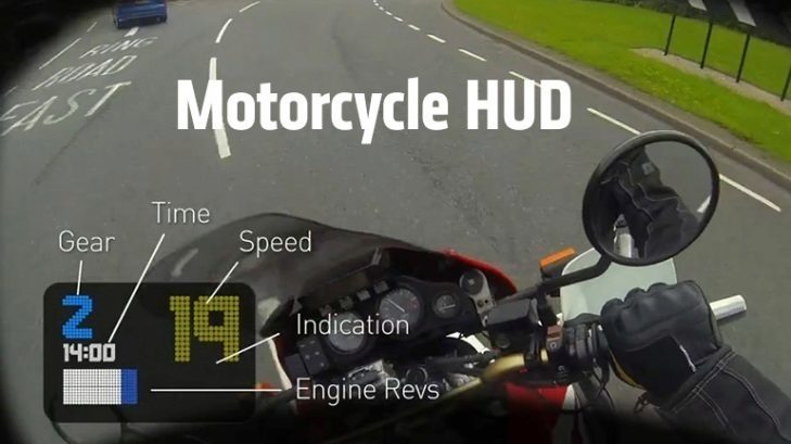 HUD se také objevuje v některých motocyklových helmách
