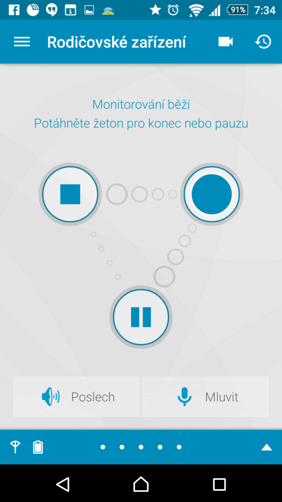 Monitorování běží